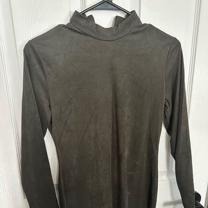 Dark green Faux suede dress